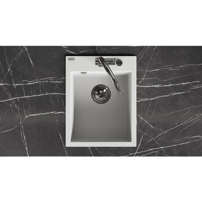 Laveo Monchichi Granite Kitchen Sink Single Bowl 500 mm - White