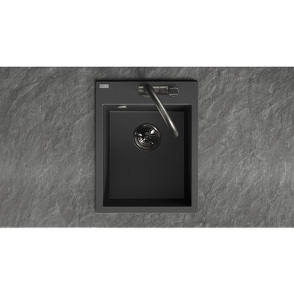 Laveo Monchichi Granite Kitchen Sink Single Bowl 500 mm - Black