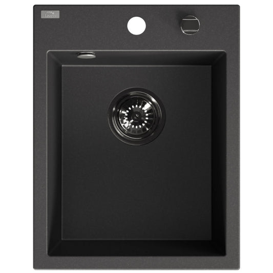 Laveo Monchichi Granite Kitchen Sink Single Bowl 500 mm - Black – product view 5