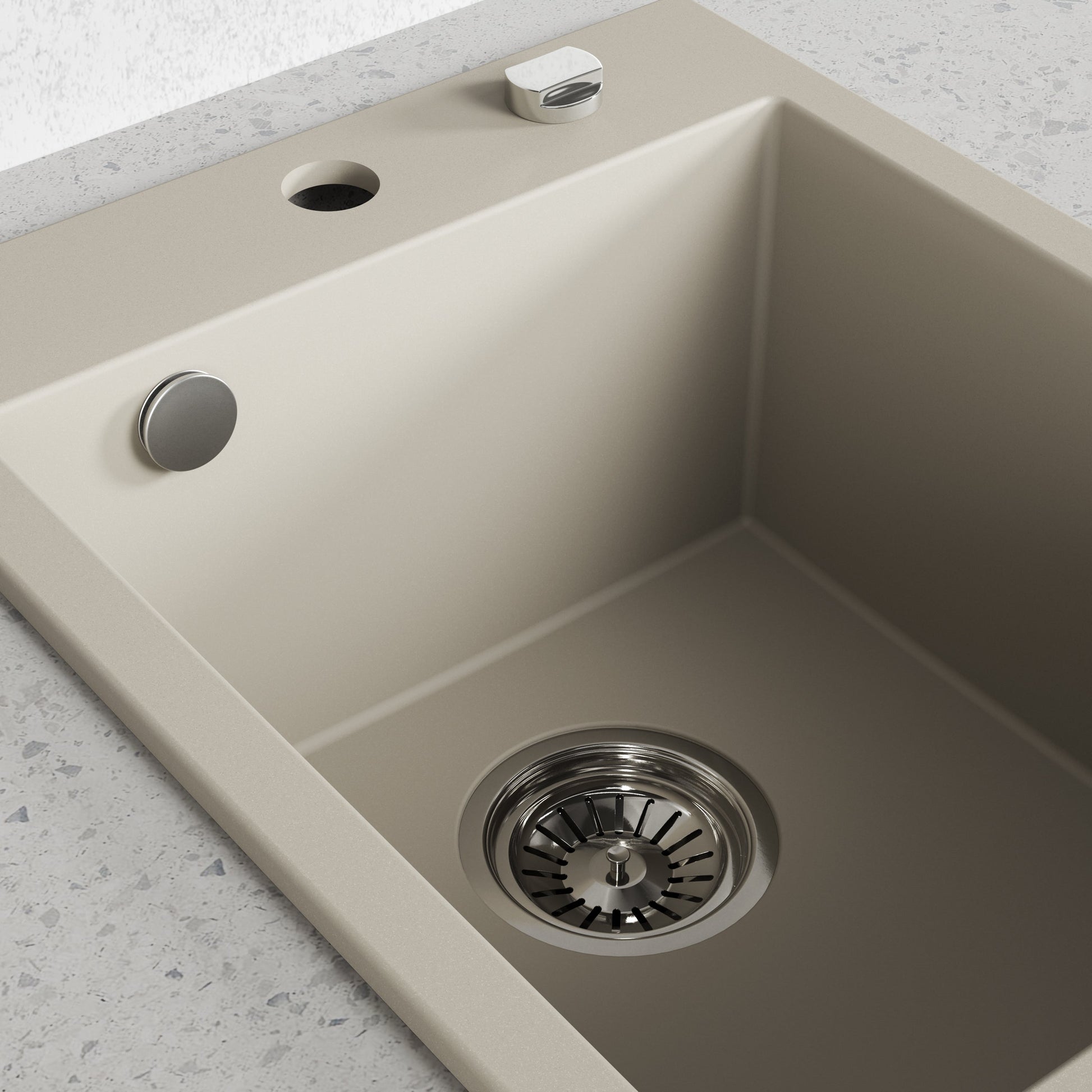Laveo Monchichi Granite Kitchen Sink Single Bowl 500 mm - Jasmine – product view 1