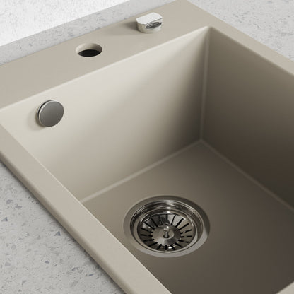 Laveo Monchichi Granite Kitchen Sink Single Bowl 500 mm - Jasmine – product view 1