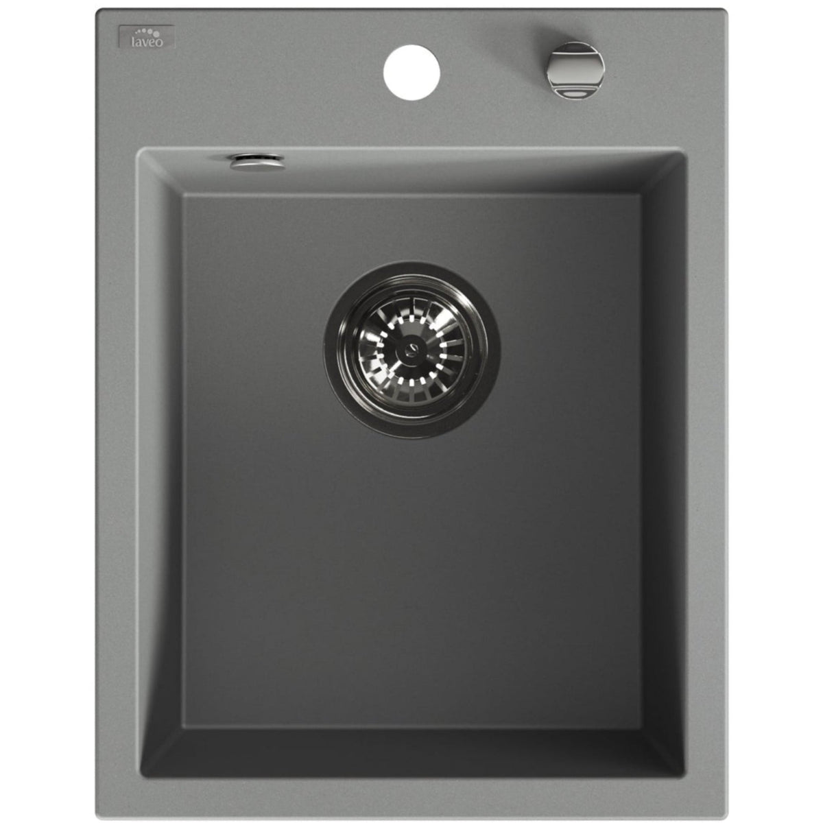 Laveo Monchichi Granite Kitchen Sink Single Bowl 500 mm - Volcano Grey – product view 5