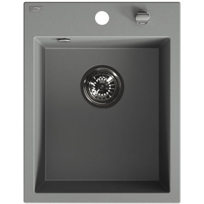 Laveo Monchichi Granite Kitchen Sink Single Bowl 500 mm - Volcano Grey – product view 5