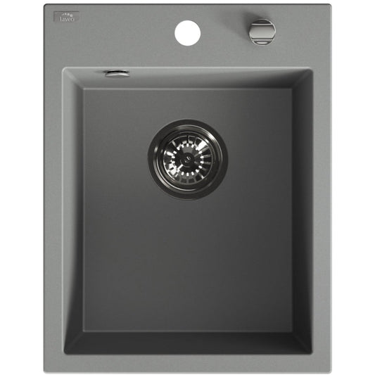 Laveo Monchichi Granite Kitchen Sink Single Bowl 500 mm - Volcano Grey – product view 5