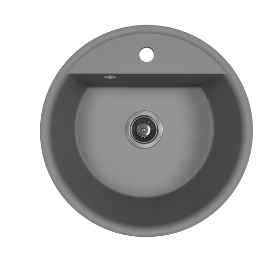 Laveo Muna Granite Kitchen Sink Single Bowl 510 mm - Grey – product view 1
