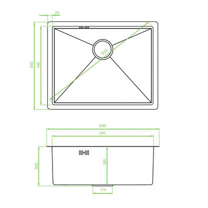 CB's Stainless Steel Sink - Mara - Gold