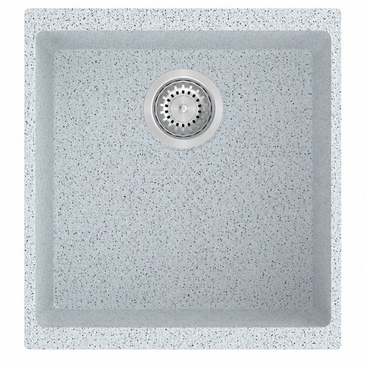 STERNHAGEN Enigma N100M Granite Composite Undermount Kitchen Sink Single Bowl 460mm - Bianca