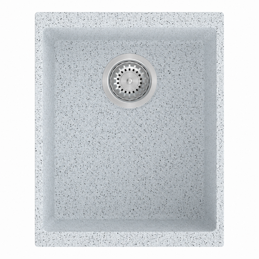 STERNHAGEN Enigma N100N Granite Composite Undermount Kitchen Sink Single Bowl 460mm - Bianca