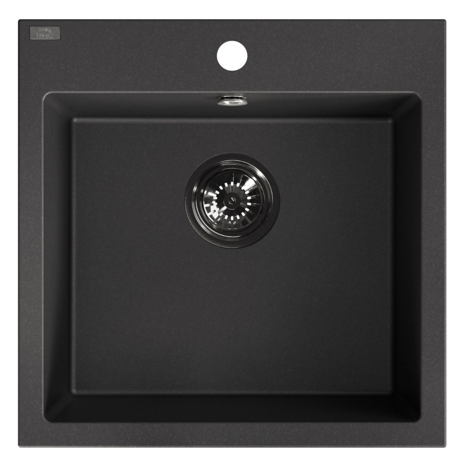 Laveo Alena single-bowl granite sink in black