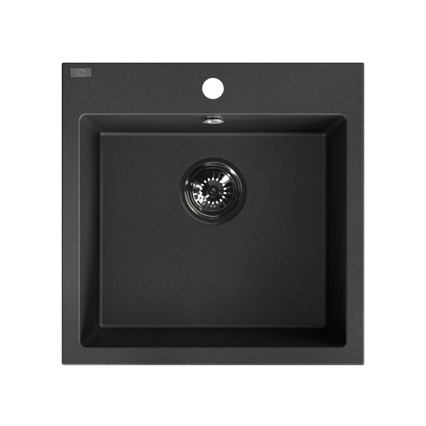 Laveo Alena Granite Sink 1 Bowl - Monochrome Black