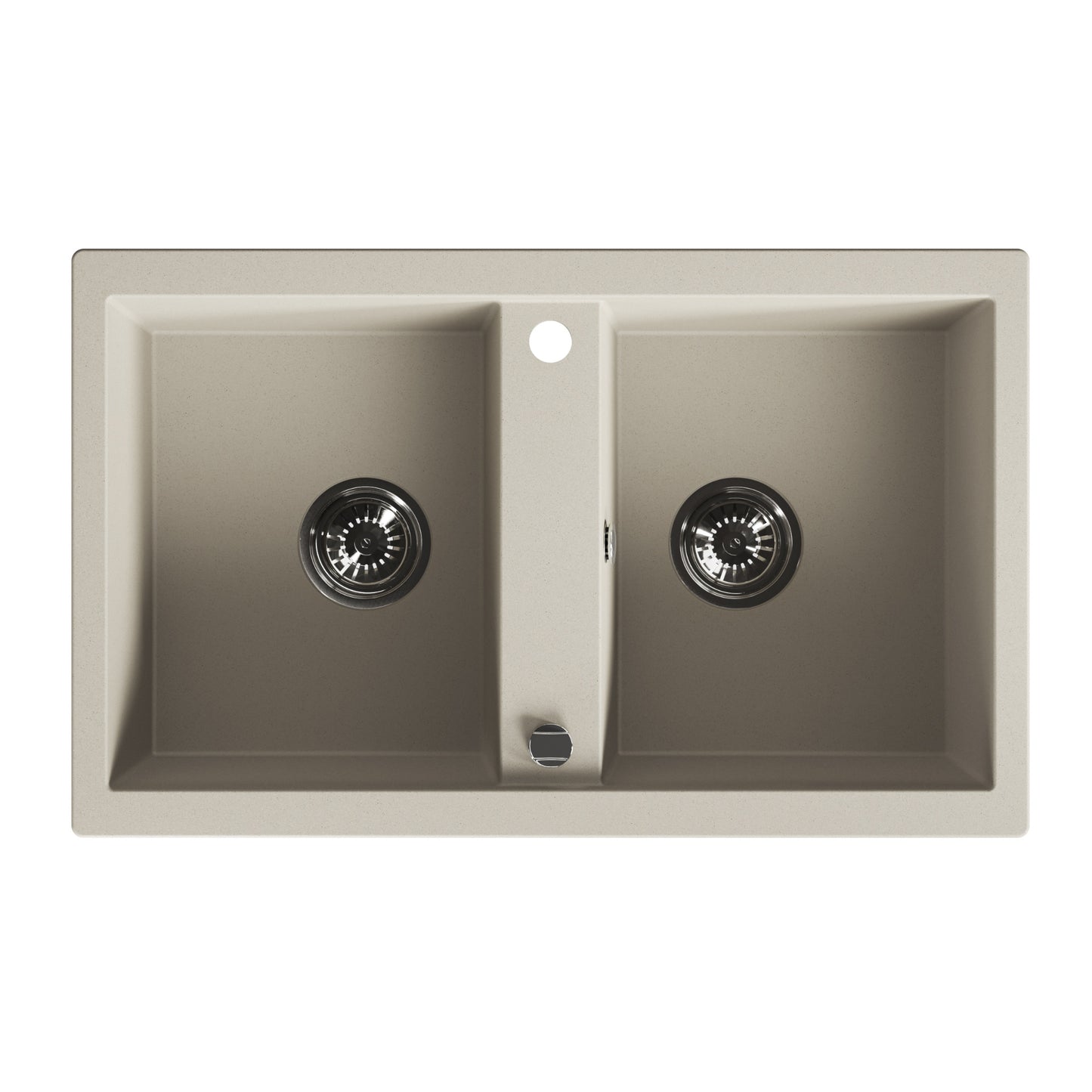 Laveo Barbados Granite Sink 2 Bowl - Beach Sand