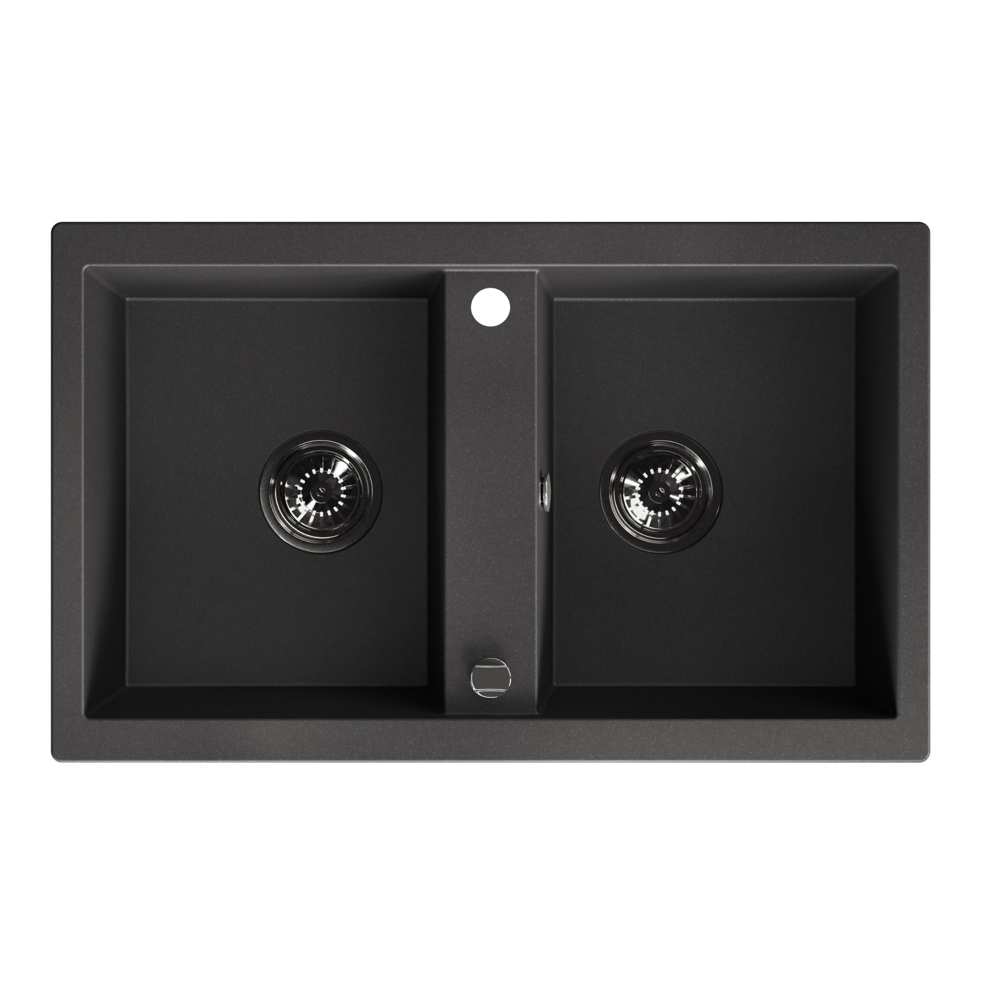 Laveo Barbados black two-bowl granite sink