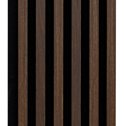 Marbet Design Woodline - 4 units x Dark Oak Lamella Panel on Black Felt - 2700 x 300 mm