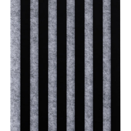 Marbet Design Woodline - 4 units x Black Lamella Panel on Grey Felt - 2700 x 300 mm