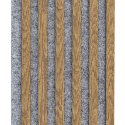 Marbet Design Woodline - 4 units x Light Oak Lamella Panel on Grey Felt - 2700 x 300 mm