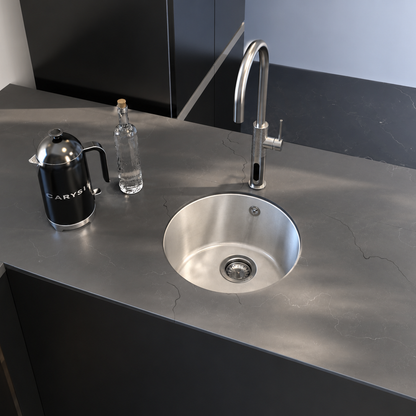 Sternhagen ROCK Champagne Granite Kitchen Sink Round 460mm Champagne gallery image 2