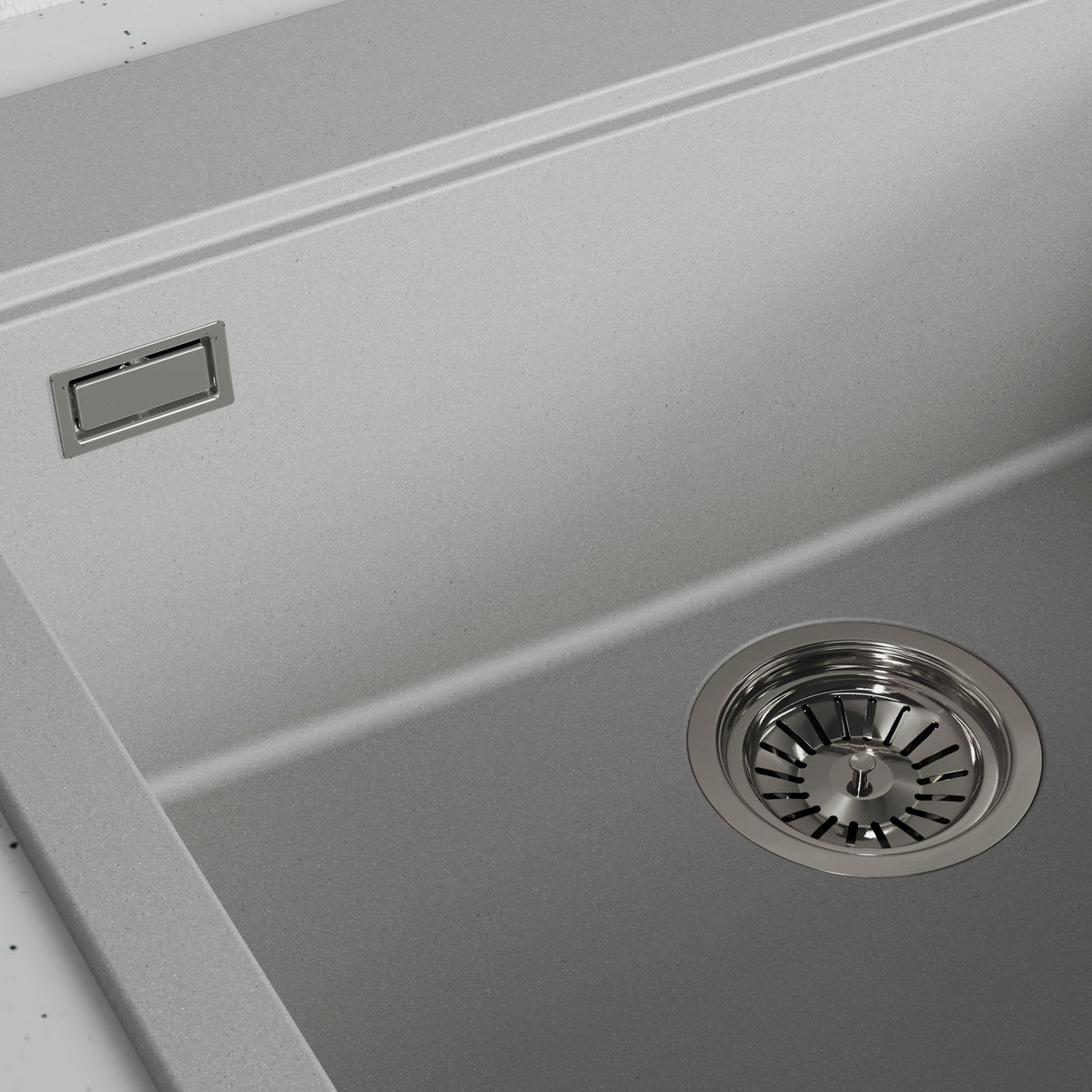 Laveo Tau Granite Sink 1 Bowl 600mm - Grey – product view 3