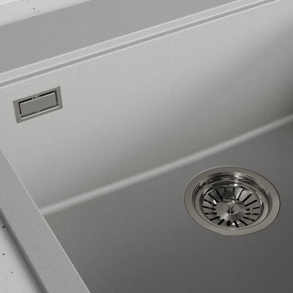 Laveo Tau Granite Sink 1 Bowl 600mm - Grey – product view 3