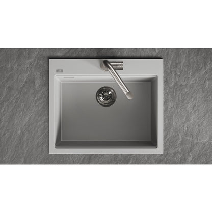 Laveo Tau Granite Sink 1 Bowl 600mm - Grey – product view 4