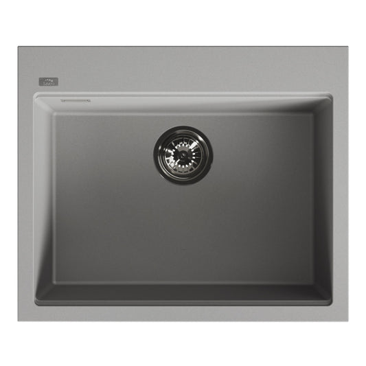 Laveo Tau Granite Sink 1 Bowl 600mm - Grey – product view 5