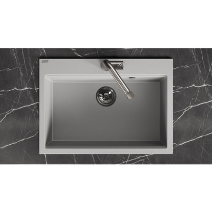 Laveo Tau Granite Kitchen Sink Single Bowl 700 mm - Grey – product view 4