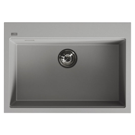 Laveo Tau Granite Kitchen Sink Single Bowl 700 mm - Grey – product view 5