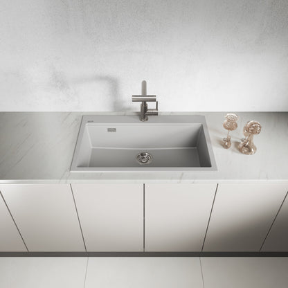 Laveo Tau Granite Sink 1 Bowl 800mm - Grey – product view 2