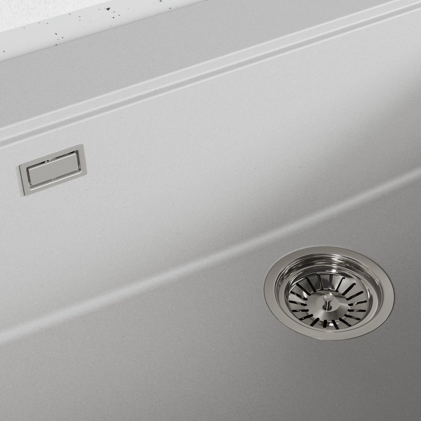 Laveo Tau Granite Sink 1 Bowl 800mm - Grey – product view 3