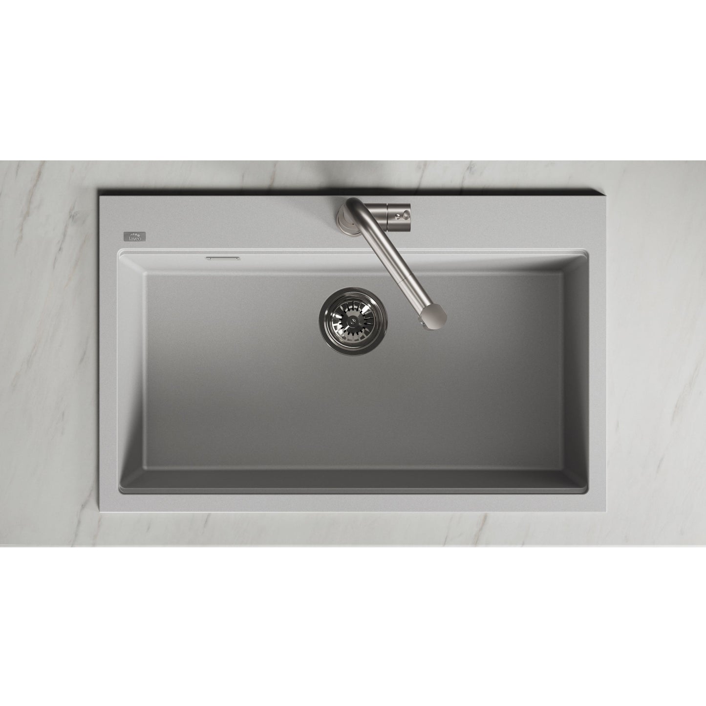 Laveo Tau Granite Sink 1 Bowl 800mm - Grey – product view 4
