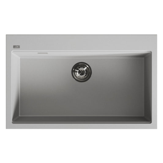 Laveo Tau Granite Sink 1 Bowl 800mm - Grey – product view 5