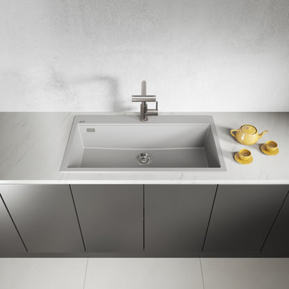 Laveo Tau Granite Sink 1 Bowl 900mm - Grey – product view 2