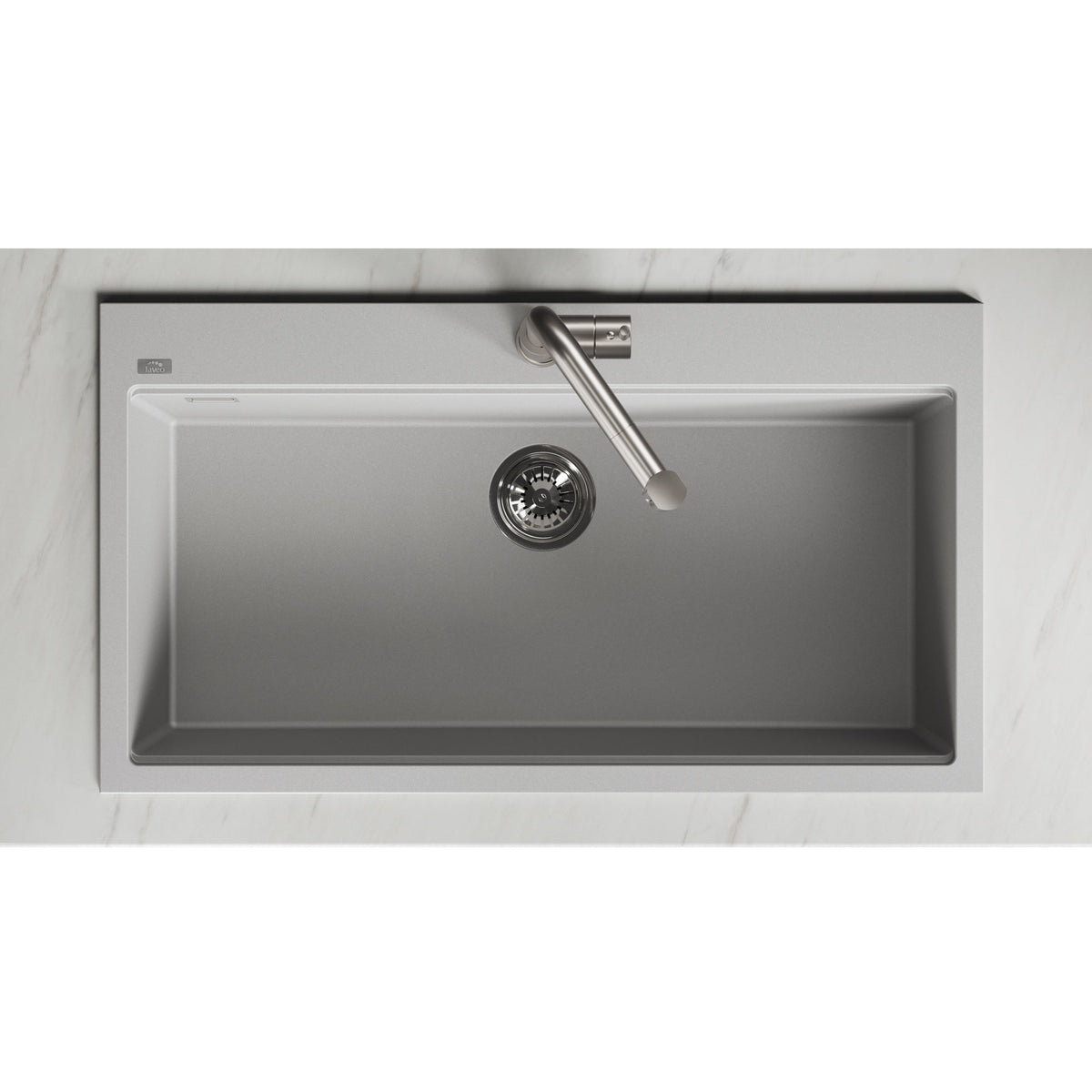 Laveo Tau Granite Sink 1 Bowl 900mm - Grey – product view 4