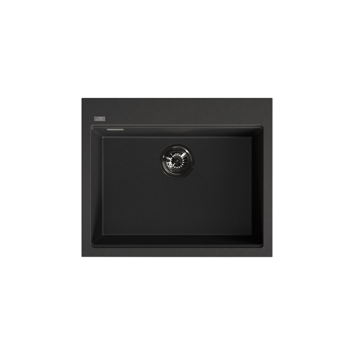 Laveo Tau Granite Sink 1 Bowl 600mm - Black – product view 5