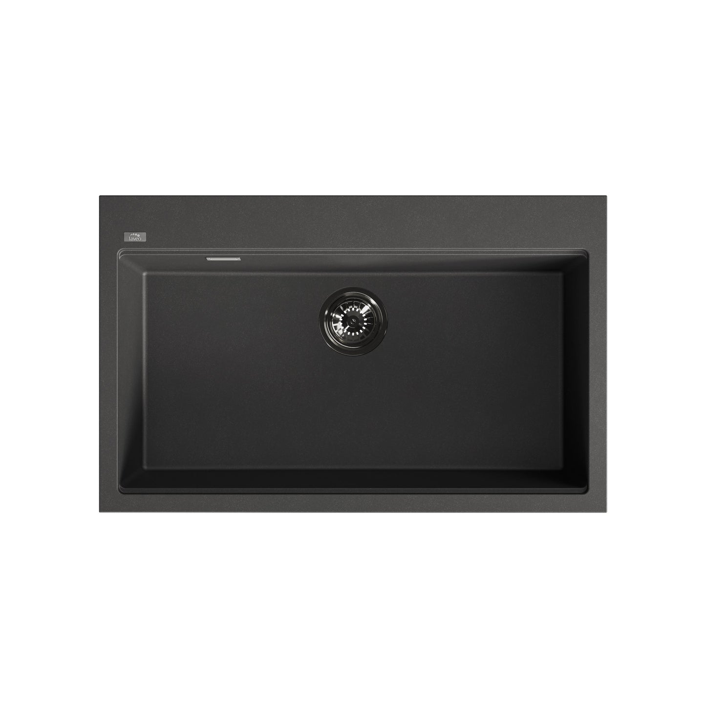 Laveo Tau Granite Sink 1 Bowl 800mm - Black – product view 5