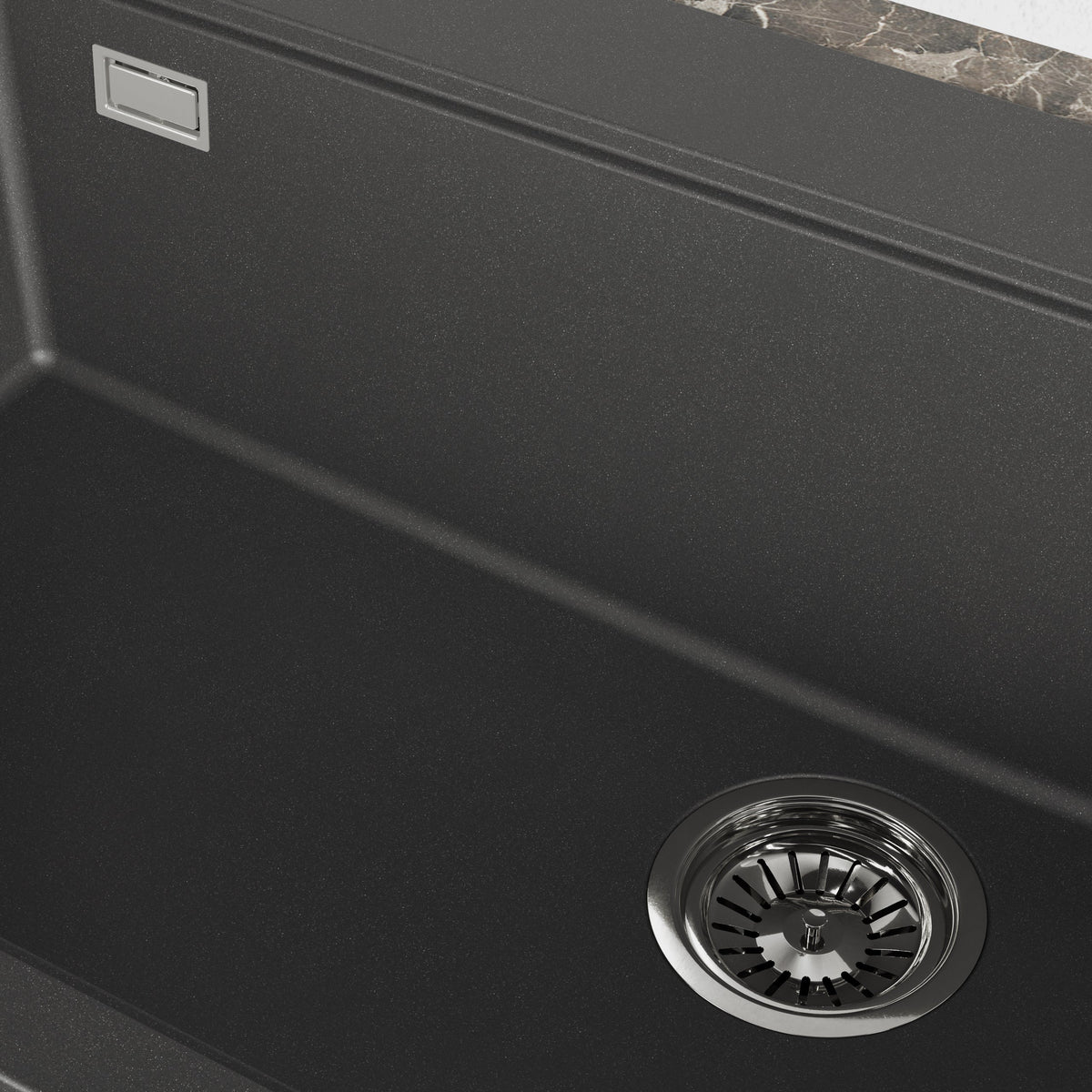 Laveo Tau Granite Sink 1 Bowl 900mm - Black – product view 3