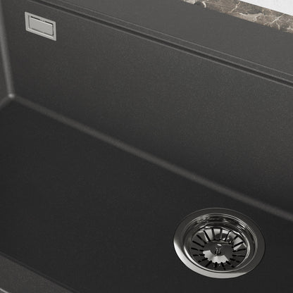 Laveo Tau Granite Sink 1 Bowl 900mm - Black – product view 3