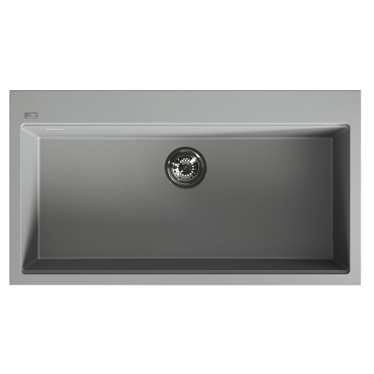 Laveo Tau Granite Kitchen Sink Single Bowl 900 mm - Volcano Grey – product view 5