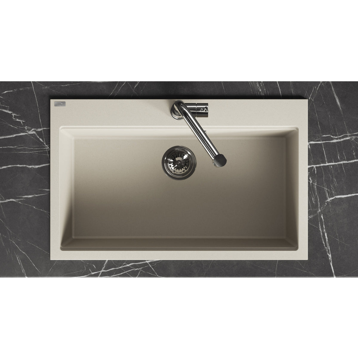 Laveo Tau Granite Sink 1 Bowl 800mm - Beige – product view 4