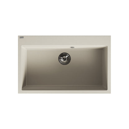 Laveo Tau Granite Sink 1 Bowl 800mm - Beige