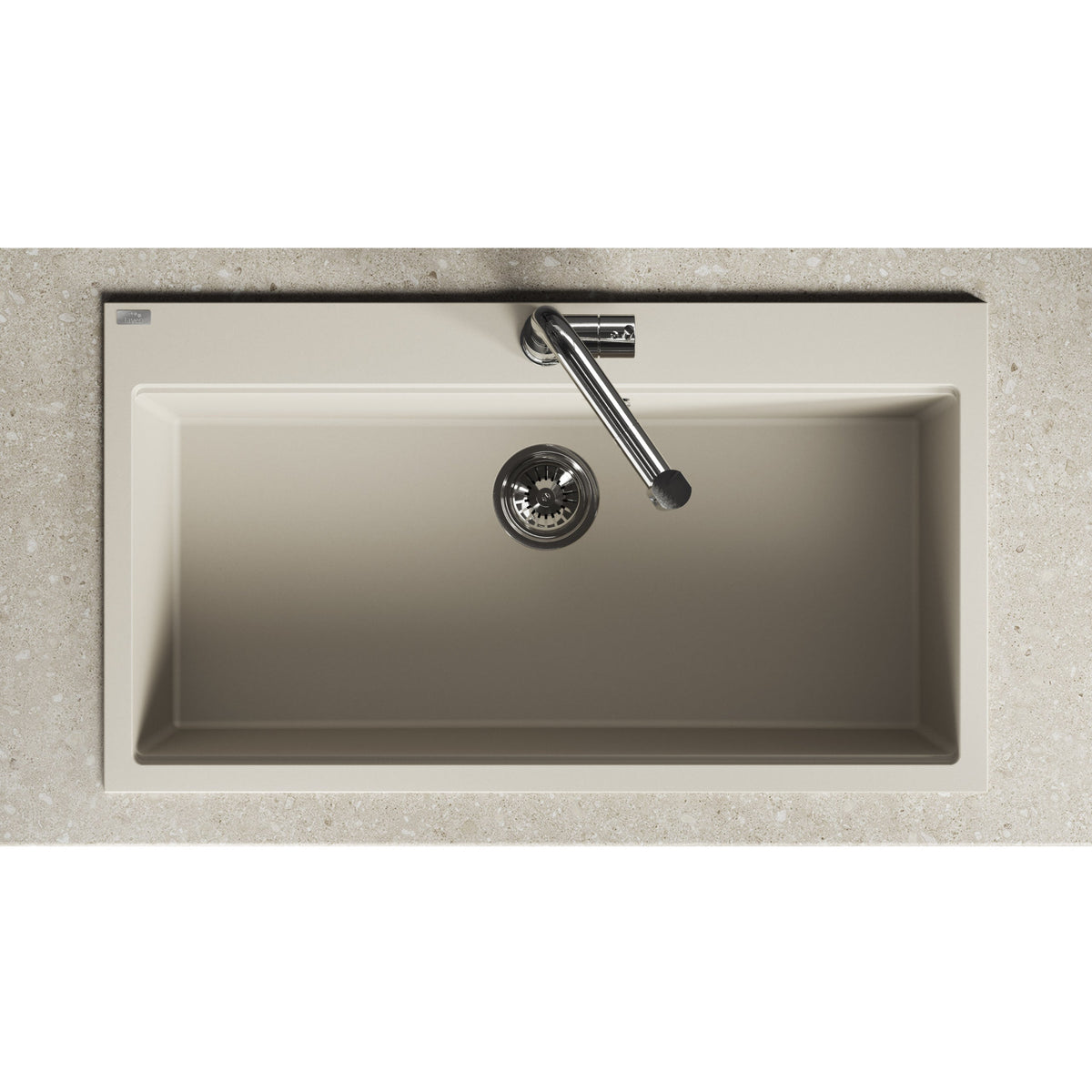 Laveo Tau Granite Sink 1 Bowl 900mm - Beach Sand – product view 4