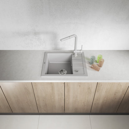 Laveo Trzynastka Granite Sink 1 Bowl - Grey – product view 2