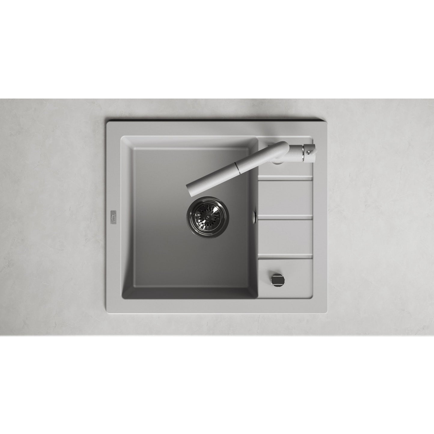 Laveo Trzynastka Granite Sink 1 Bowl - Grey – product view 4