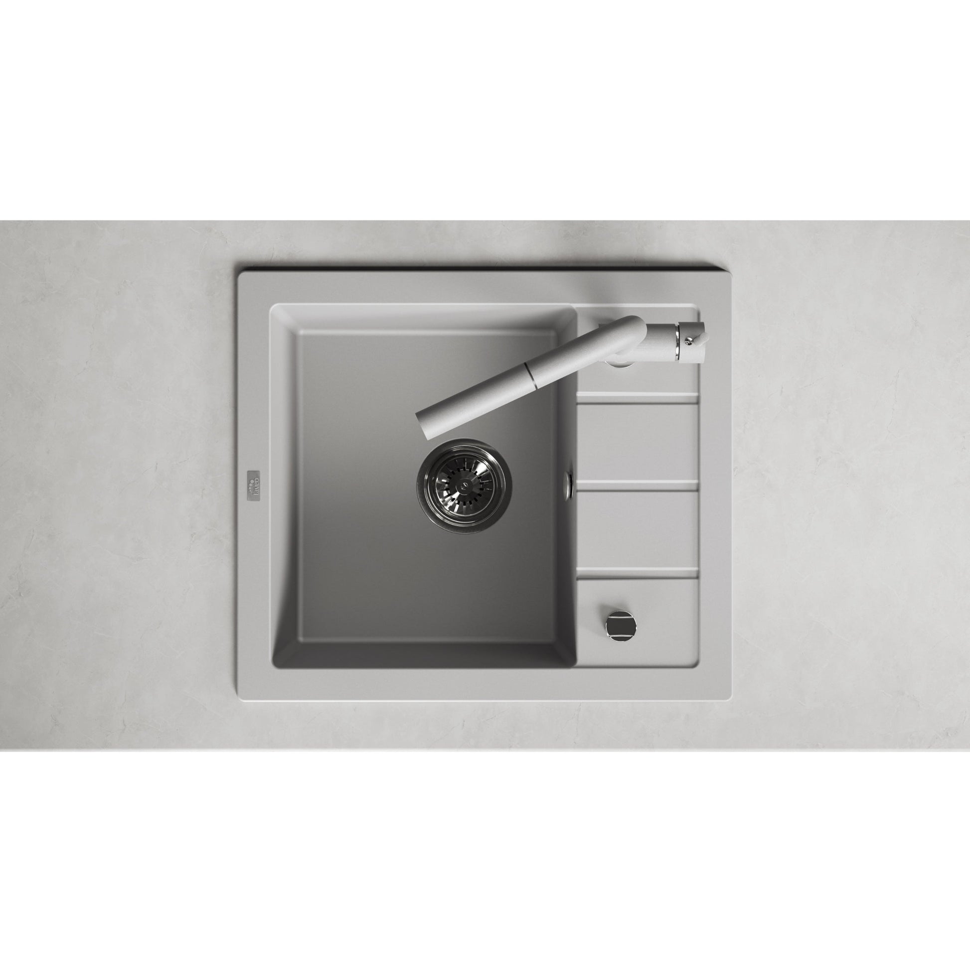 Laveo Trzynastka Granite Sink 1 Bowl - Grey – product view 4