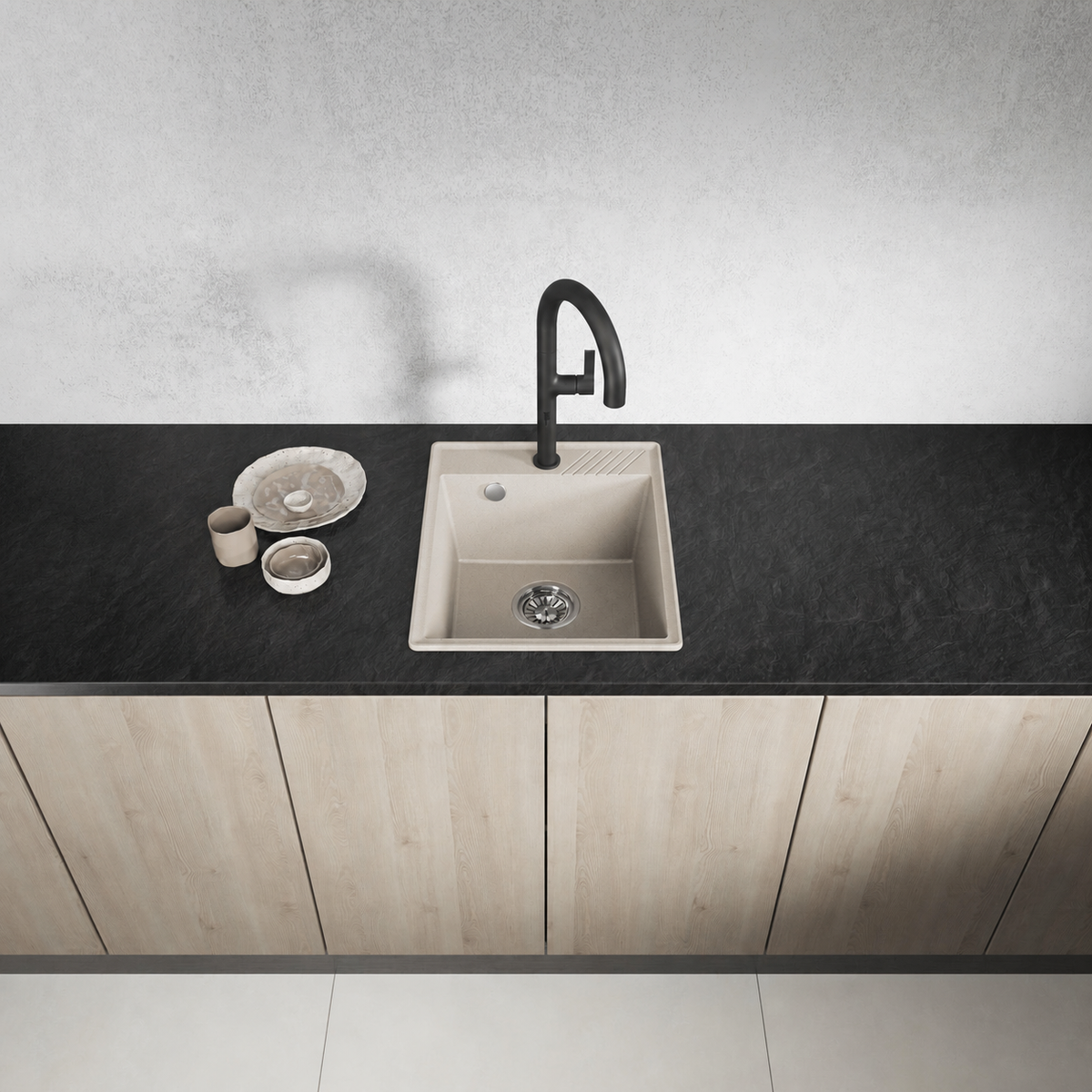 Laveo Hub Granite Sink – Beige – additional product view