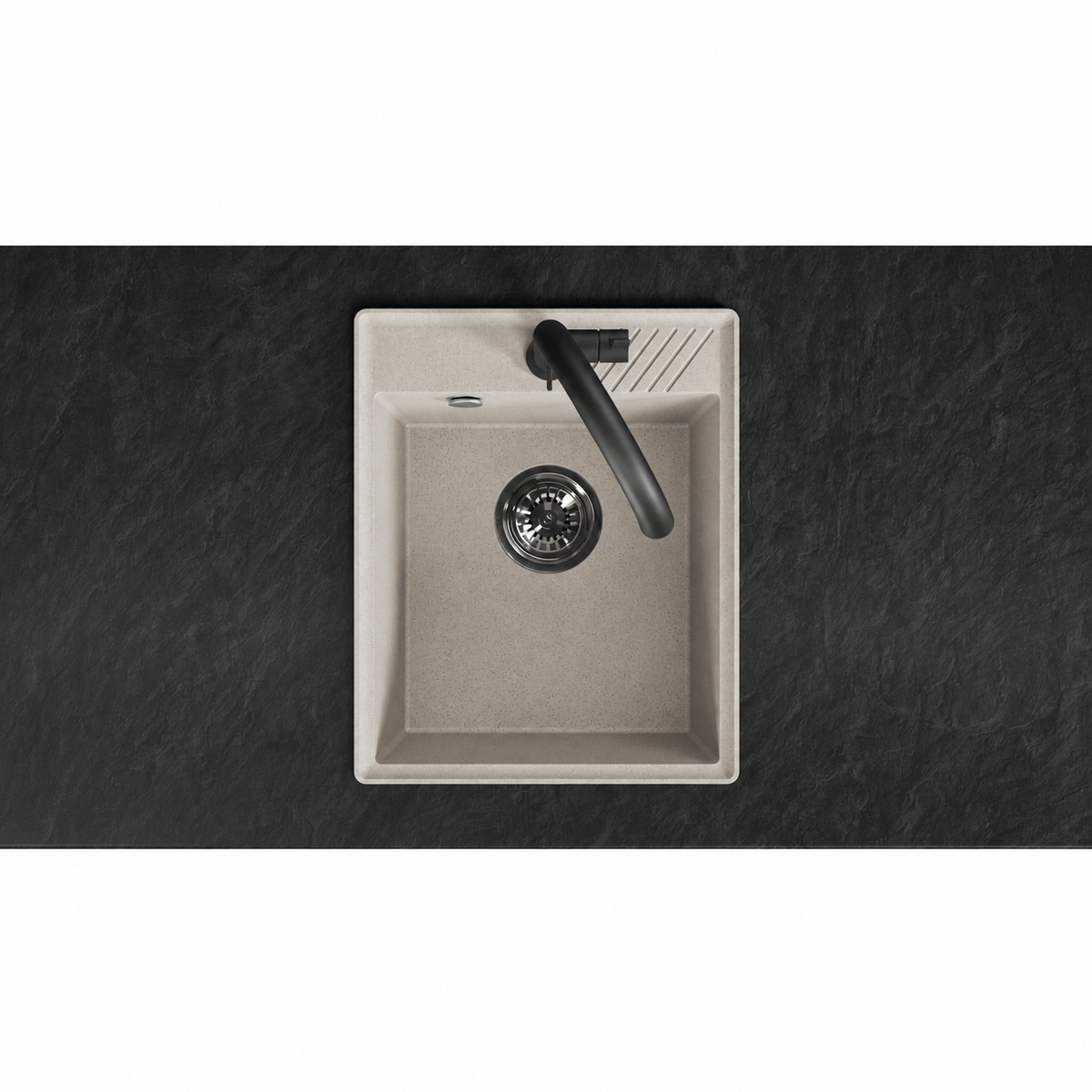 Laveo Hub Granite Sink – Beige – additional product view