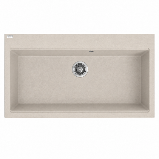 Laveo Tau Granite Sink 1 Bowl 900mm - Beach Sand – Beach Sand – product view 2