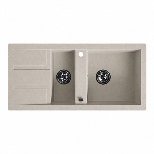 Laveo Barbados Granite Sink 1.5 Bowl - Beach Sand – Beach Sand – product view 1