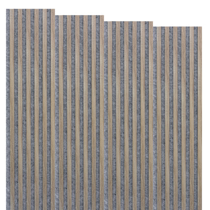 Marbet Design Woodline - 4 units x Sonoma Oak Lamella Panel on Grey Felt - 2700 x 300 mm