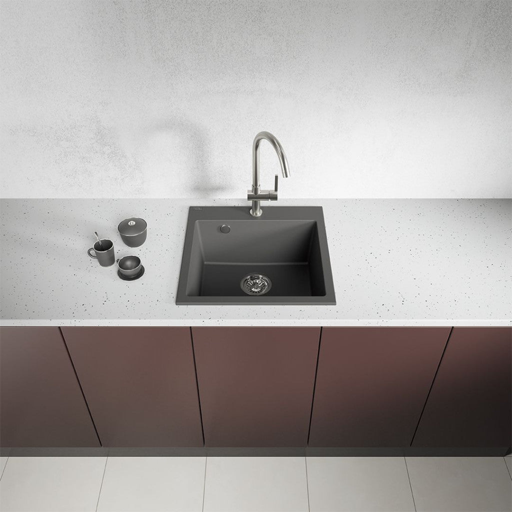 Laveo Alena SBA_V10T Volcano granite sink - view 4