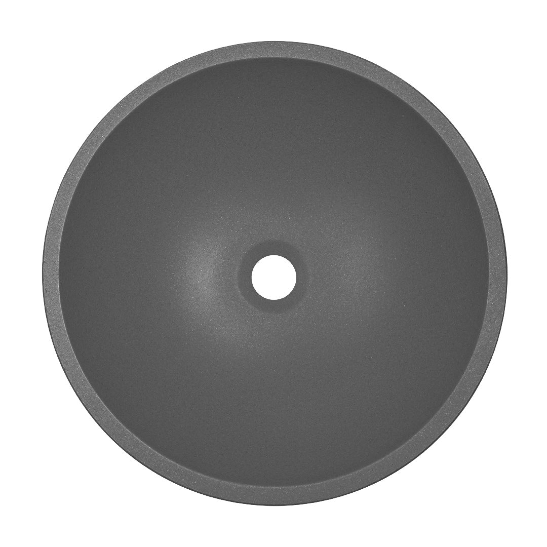 Laveo Amber Granite Countertop Basin – Volcano Grey – white background product view